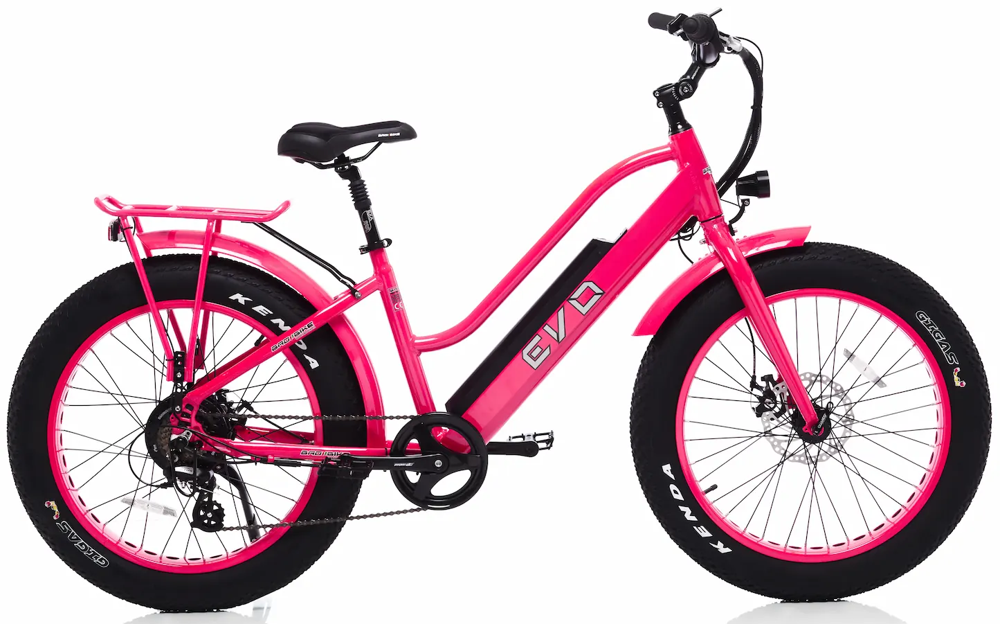 Elektrische Fatbike Dames fiets Bad Bike EVO 250W Roze