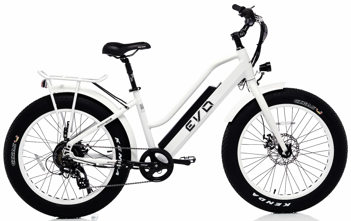 Elektrische Fatbike Dames fiets Bad Bike EVO 250W Wit