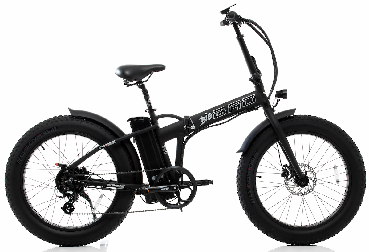 Elektrische Fatbike Plooifiets 24 Inch Speed Pedelec BIG BAD 500W Zwart